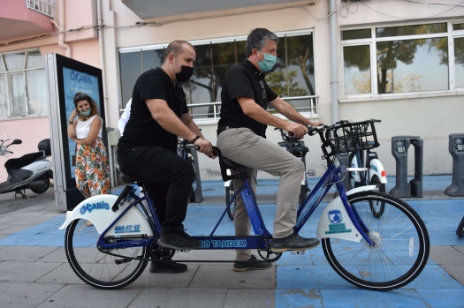 Tandem bisikletler Çanakkale'de