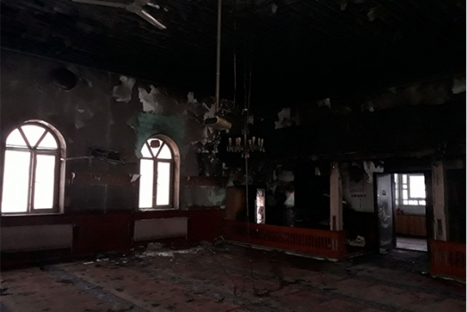 Çanakkale'de Cami kundaklandı