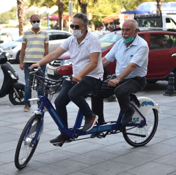 Tandem bisikletler Çanakkale'de