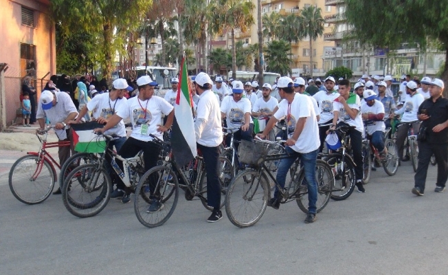 Mescid-i Aksa’nın ibadete kapatılmasına karşı bisiklet turu
