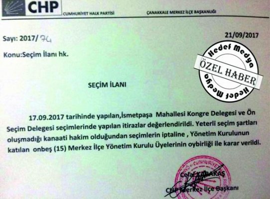 CHP Merkez İlçe Disiplin Suçumu işledi?