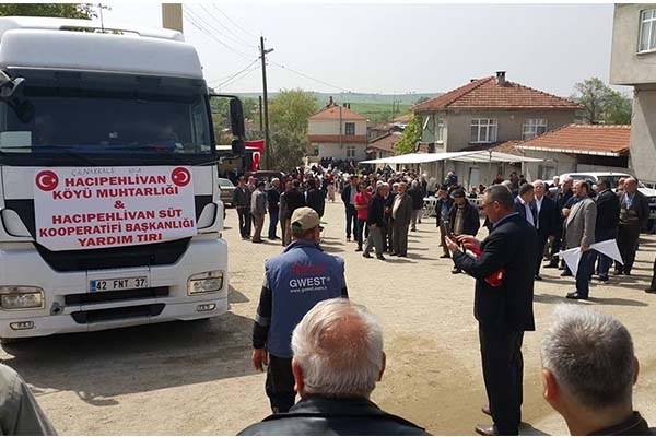 Hacıpehlivan köyünden Afrin'e yardım