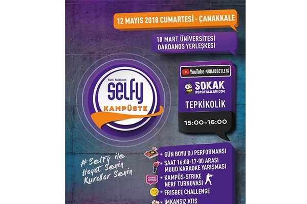 Türk Telekom Selfy, 18 Mart Üniversitesi’nde gençlerle buluşuyor