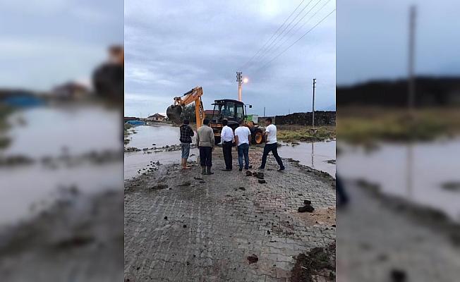 Ereğli Belediyesi, sele maruz kalan bölgelere anında müdahale etti