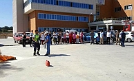 Ayvacık Devlet Hastanesi’nde yangın tatbikatı