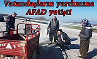 Vatandaşların yardımına AFAD yetişti